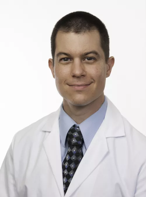 Graduating chief resident Justin Scheer, MD