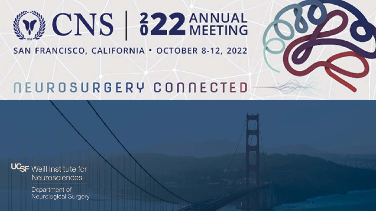 Graphic with text reading: CNS 2022 Annual Meeting, San Francisco, California, October 8-12th, 2022. 