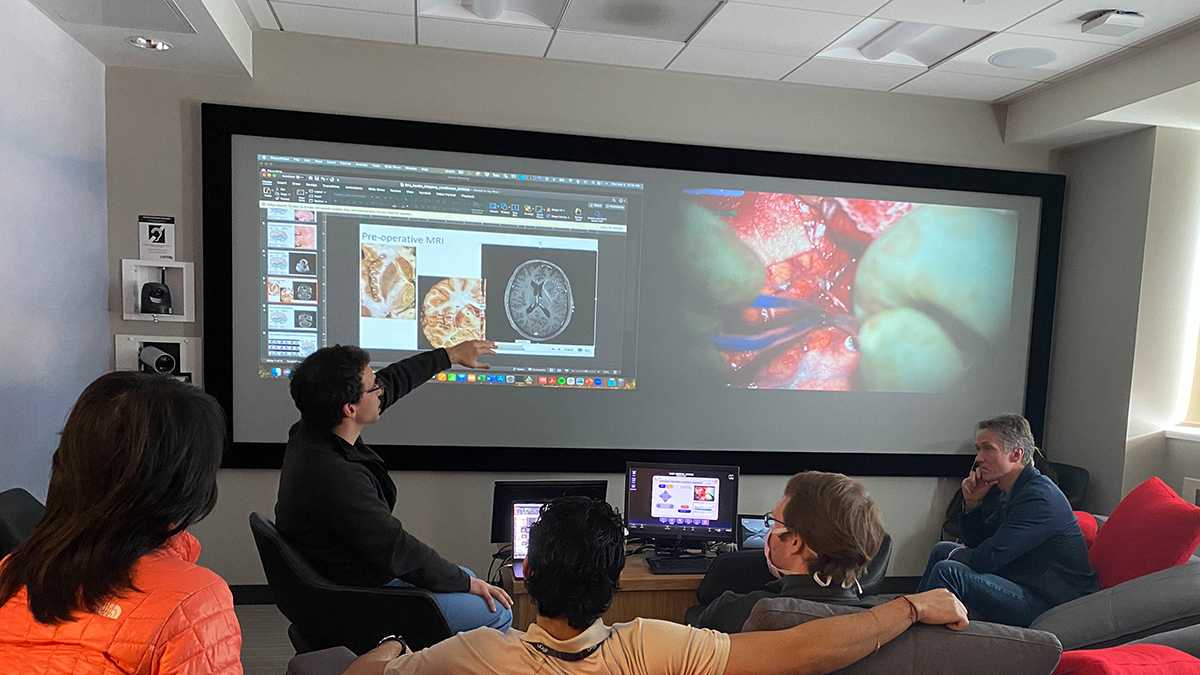 UCSF researchers observe live surgery footage as part of the T32 Training Grant in Translational Brain Tumor Research