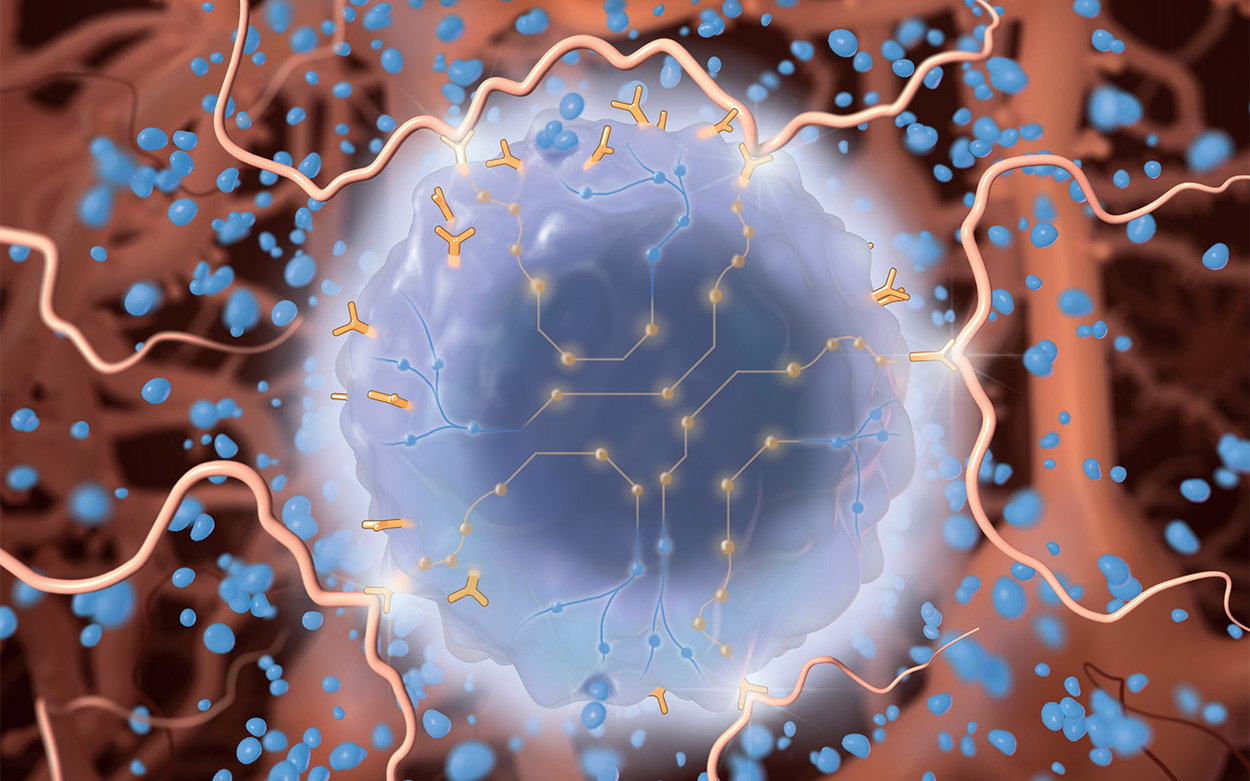 Illustration depicting an engineered T cell. Reprinted with permission from AAAS.