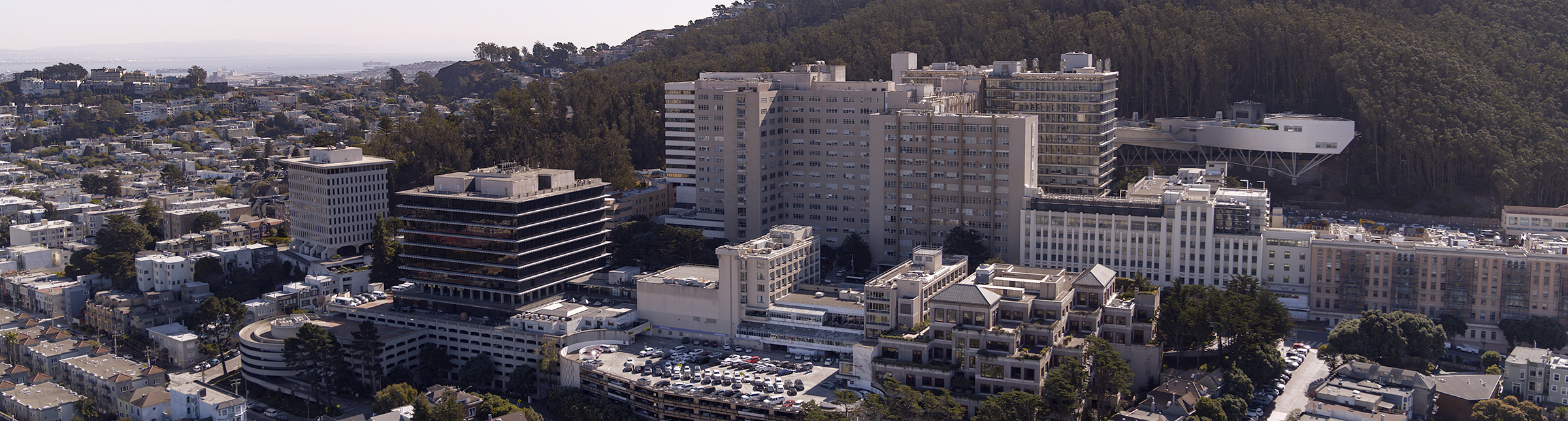 Aerial view of UCSF's Parnassus Heights Campus